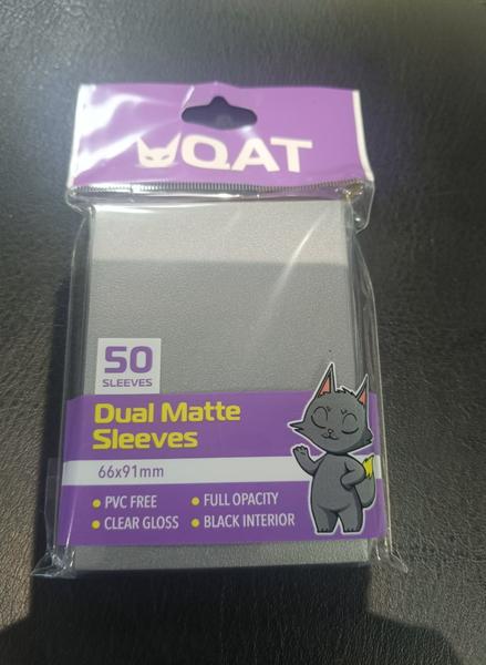 TheGameArmory | QAT Dual Matte Sleeves: Ghostmetal Silver